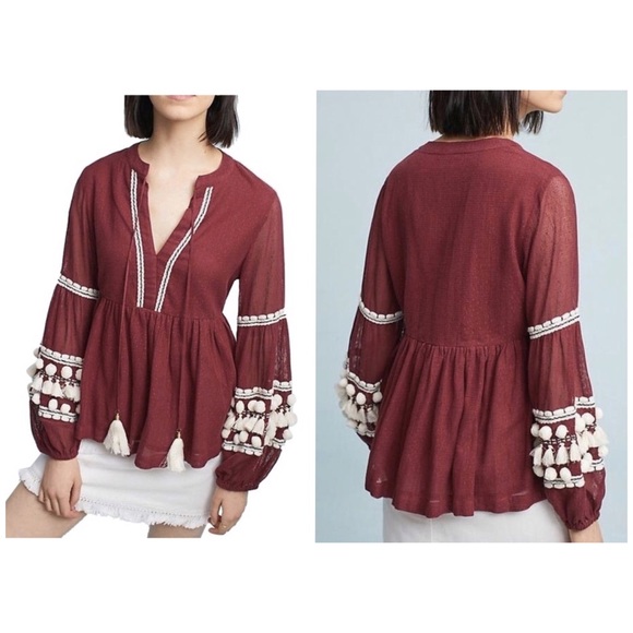 🦄SOLD🦄 Vineet Bahl | Nisha Peasant Top - Picture 14 of 14